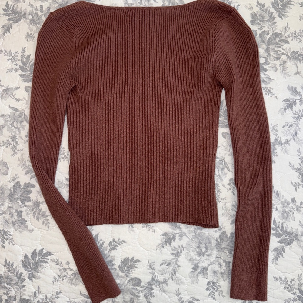 Abercrombie Brown Ribbed Sweater - Picture 5 of 5